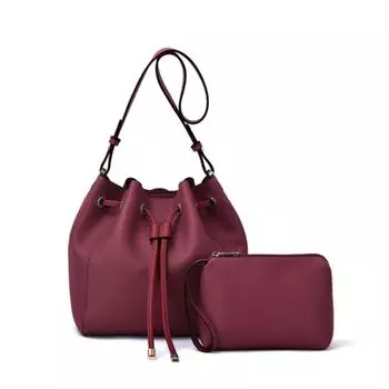 Сумка-ведро Ashby с завязкой Mellow World, бургундия