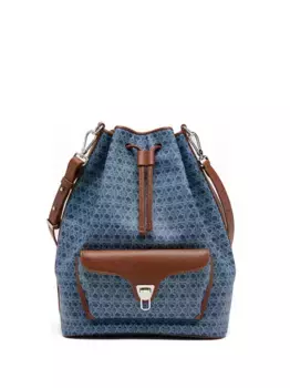 Сумка-ведро Beat Generation с кулиской и монограммой Coccinelle, синий