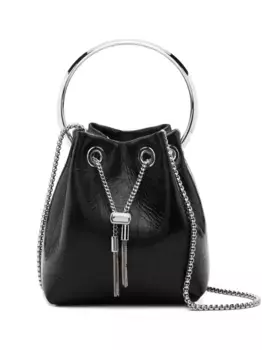 Сумка-ведро Bon Bon с кисточками JIMMY CHOO, черный