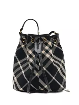 Сумка-ведро Burberry мини в клетку, черный
