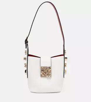 Сумка-ведро Carasky Mini из кожи Christian Louboutin, белый