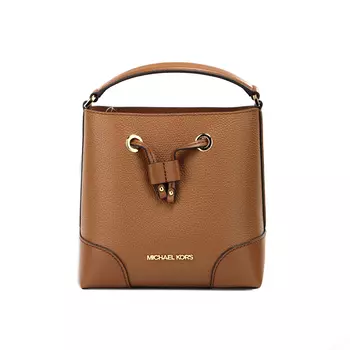 Сумка-ведро через плечо Mercer Small Luggage из шагреневой кожи Michael Kors