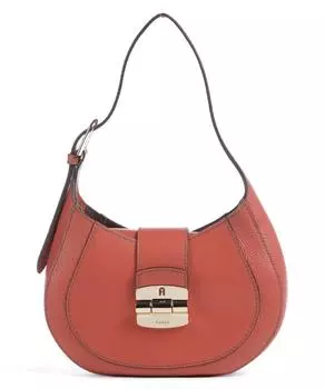 Сумка-ведро Club 2 S из зерненой кожи Furla, коричневый