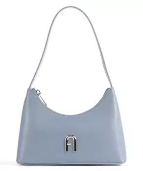 Сумка-ведро Diamante Mini из мелкозернистой кожи Furla, серый