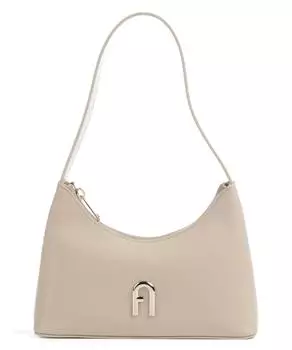 Сумка-ведро Diamante Mini из мелкозернистой кожи Furla, бежевый