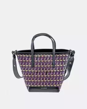 Сумка-ведро El Caballo из парусины фиолетового цвета с ручкой и ремнем на плечо Guy Laroche, фиолетовый