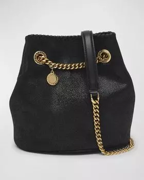 Сумка-ведро Falabella из веганской кожи с цепочкой Stella McCartney, цвет Black