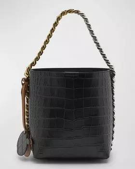 Сумка-ведро Frayme Moc-Croc из переработанного материала Stella McCartney, цвет Black