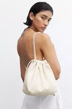Сумка ведро H&M, бежевый