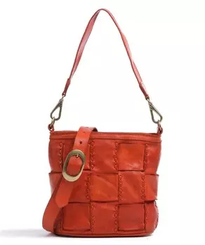 Сумка-ведро из мелкозернистой яловой кожи. Campomaggi, оранжевый