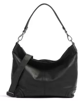 Сумка-ведро из мытой восковой коровы Боливия из воловьей кожи The Chesterfield Brand, черный