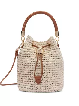 Сумка-ведро из рафии Furla, нейтральный