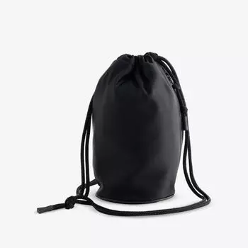 Сумка-ведро из ракушек с вышитым логотипом Sacai, черный