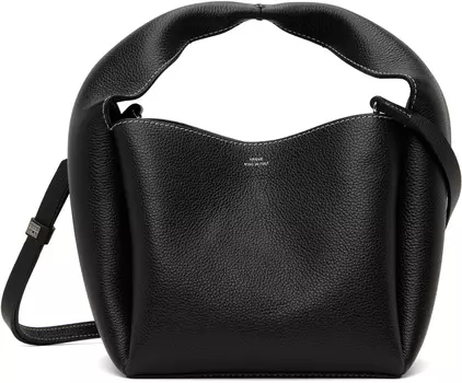 Сумка-ведро из зернистой кожи TOTEME, черный