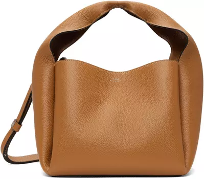 Сумка-ведро из зернистой кожи TOTEME, Tan