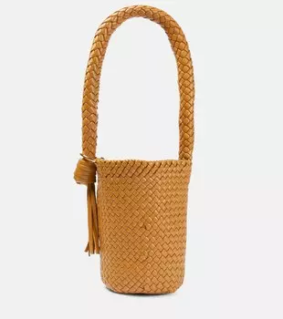 Сумка-ведро Kalimero Medium с мягкой кожаной подкладкой Bottega Veneta, коричневый
