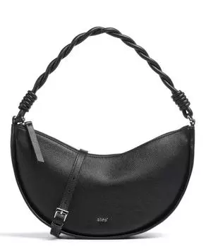 Сумка-ведро Kavir Moon из зернистой яловой кожи Abro, черный