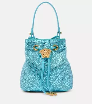 Сумка-ведро La Medusa Medium с декоративными элементами Versace, Turquoise