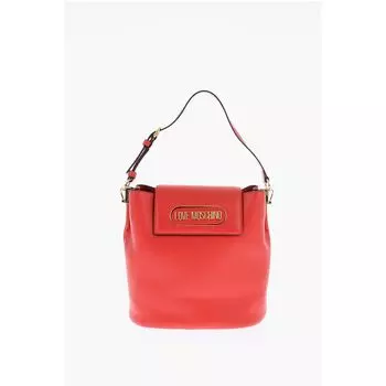 Сумка-ведро LOVE из текстурированной искусственной кожи с магнитной застежкой Moschino, Red