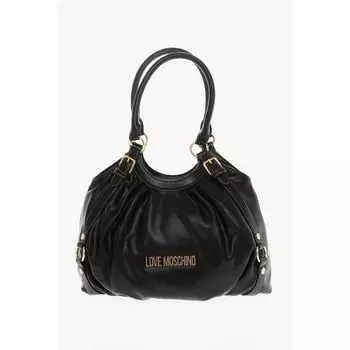 Сумка-ведро LOVE MOSCHINO из искусственной кожи с золотистыми деталями Moschino, Black
