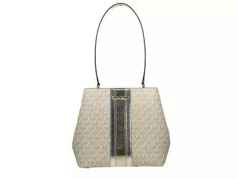 Сумка-ведро Michael Kors Pratt Bucket Medium, женская, цвет бледно-золотой/