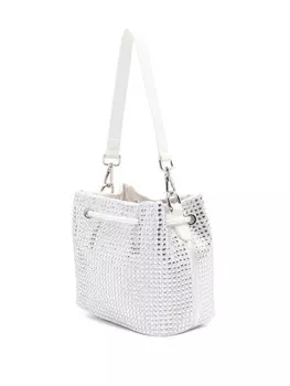 Сумка-ведро Monnalisa, украшенная кристаллами, белый