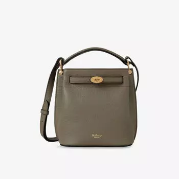 Сумка-ведро Mulberry Islington из зернистой кожи, зеленый