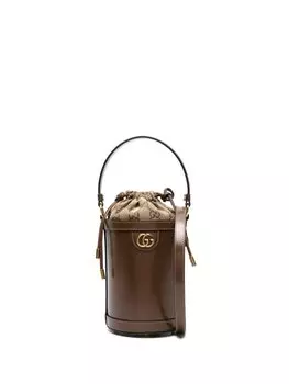 Сумка-ведро Ophidia размера мини Gucci, коричневый