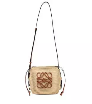 Сумка-ведро paula's ibiza из рафии с ульем Loewe, бежевый