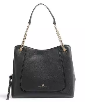 Сумка-ведро Piper из зернистой яловой кожи Michael Kors, черный