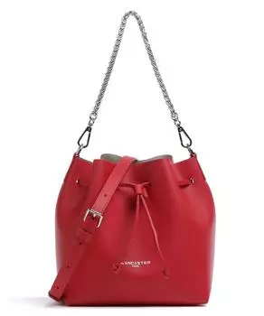 Сумка-ведро Pur & Element из гладкой яловой кожи Lancaster, красный