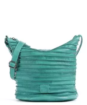 Сумка-ведро Riffellinchen из зернистой яловой кожи. Fredsbruder, зеленый