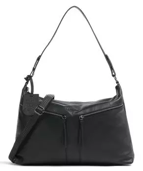 Сумка-ведро Rock Ruby из зерненой кожи Burkely, черный