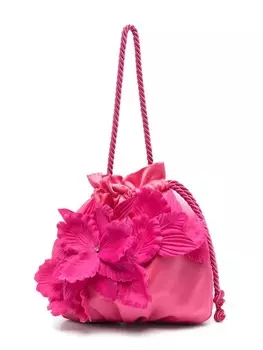 Сумка-ведро с цветочной аппликацией Monnalisa, розовый