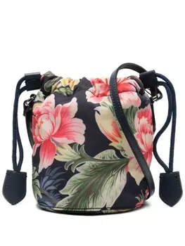 Сумка-ведро с цветочным принтом ETRO KIDS, синий