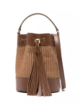 Сумка-ведро с кисточками Gianvito Rossi, коричневый