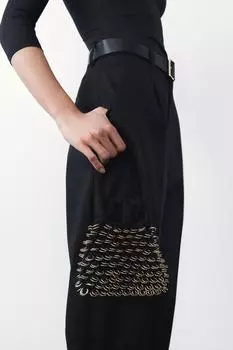 Сумка-ведро с кольцами ZARA, черный