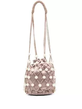 Сумка-ведро с кристаллами Rosantica, розовый