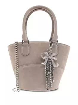 Сумка-ведро с подвесками Self-Portrait, серый