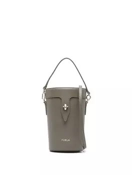 Сумка-ведро с тисненым логотипом Furla, зеленый