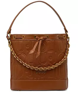 Сумка-ведро с тисненым логотипом LIU JO, коричневый