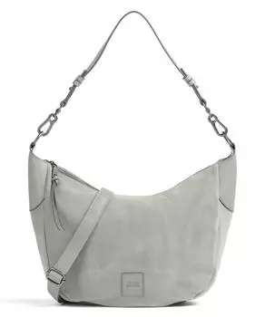 Сумка-ведро Sually Banana на ремне, замша, зерненая кожа Fredsbruder, зеленый