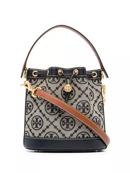 Сумка-ведро T Monogram Tory Burch, бежевый