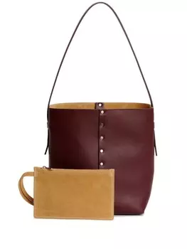 Сумка-ведро, украшенная заклепками Fabiana Filippi, красный