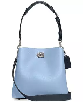 Сумка-ведро willow из кожи pebble с трансформируемыми ремнями COACH, мульти
