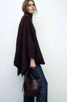 Сумка-ведро ZARA, цвет Burgundy Red