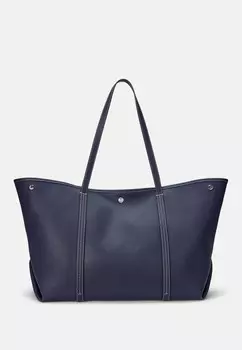 Сумка Weekender PEBBLED LEATHER LARGE EMERIE TOTE BAG Ralph Lauren, темно-синий