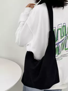 Сумка вельветовая, черный