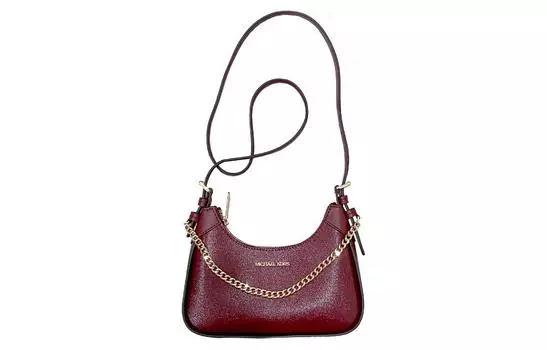 Сумка Wilma Leather Crossbody, женская, цвет: темно-вишневый MICHAEL KORS