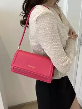 Сумка винтажная на одно плечо, розовый